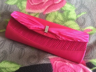 Clutch Pink   Abendtasche, Strass, Magnetverschluss
