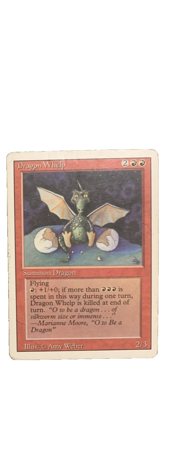 Magic: the Gathering MTG Dragon Whelp - 3rd Edition Revised Moderately Played/MP