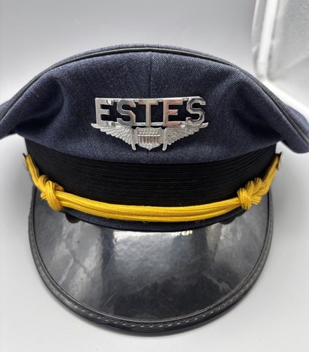 Vintage BALCO Marke Uniform Kleid Mütze Kappe Estes LKW Abzeichen Größe 7 3/8