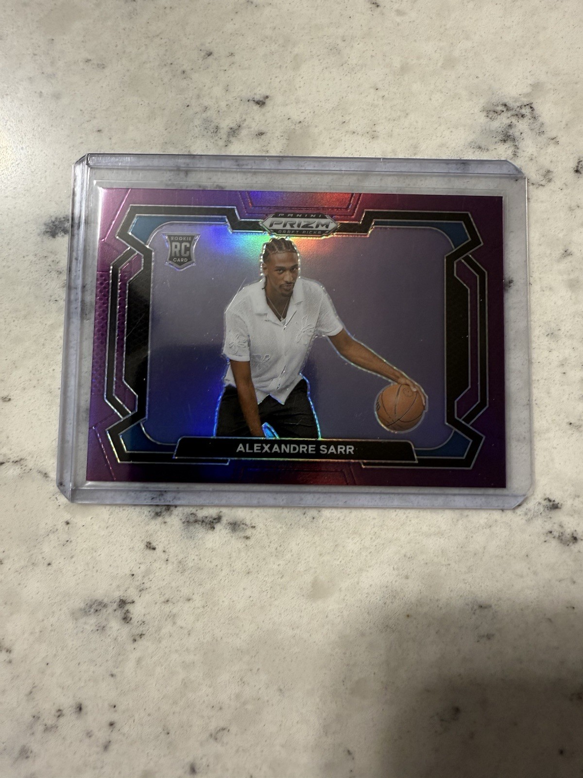 2024 Panini Prizm Draft Picks Alexandre Sarr #52 Variations (RC) Purple /75