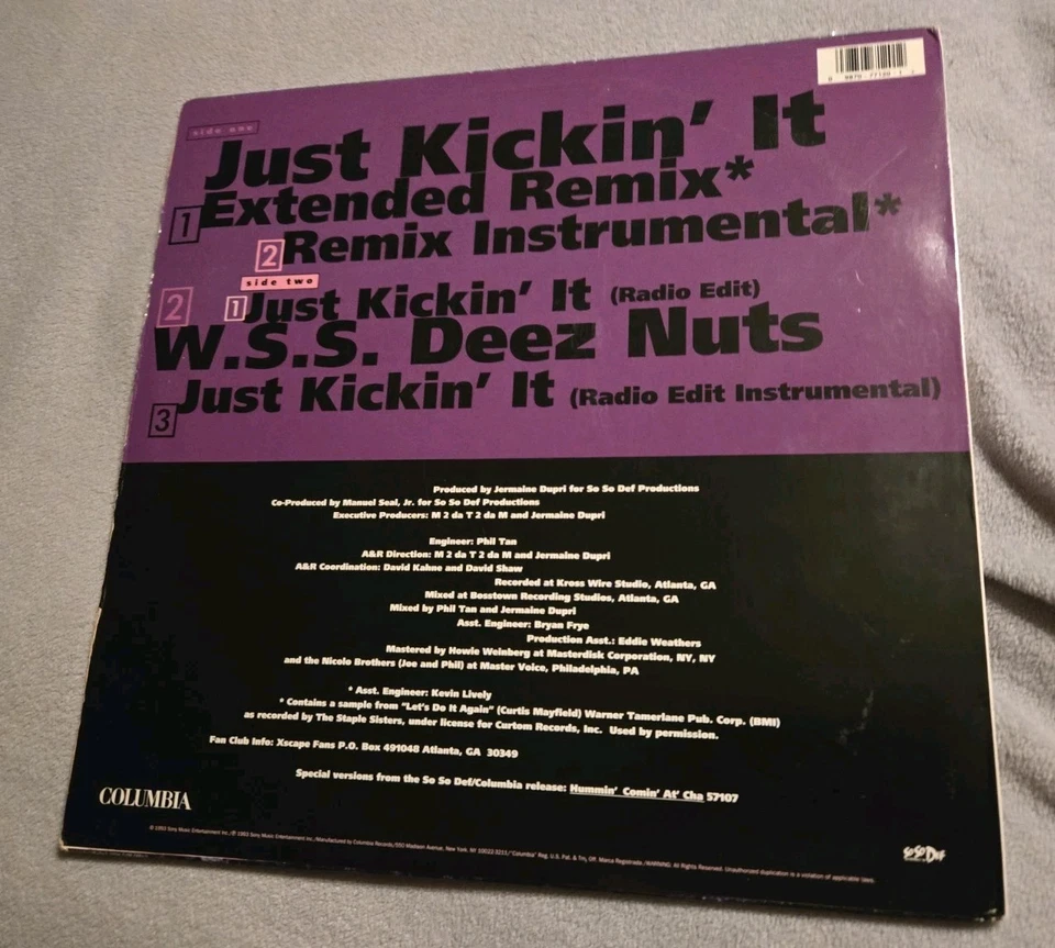 Xscape – Just Kickin' It | Vinyl | 1993 |44 77120 Lp Single Columbia So So Def Foto 2 de 4