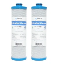 RV Water Filter Activated Carbon Block Push-Nipple Cartridge OEM 2.5 x 10"  for