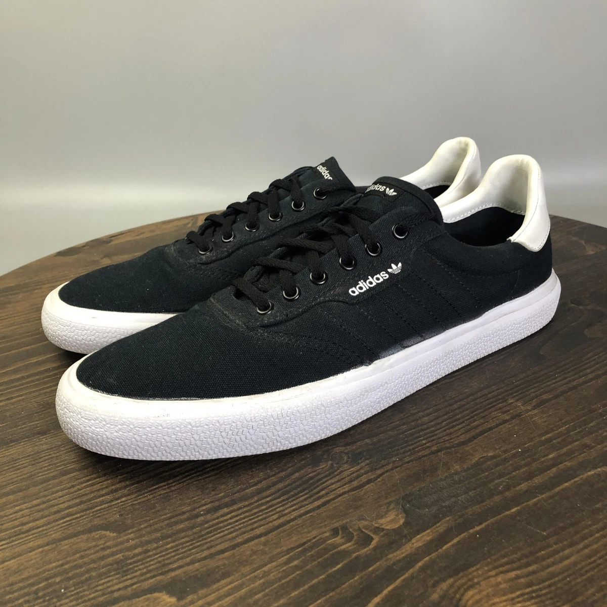 Adidas 3MC Vulc Mens 13 Originals Shoes Sneakers Low Black Canvas B22706 Trainer Adidas 3MC Vulc B22706 Mens Black Canvas Casual Low Top  main image 4