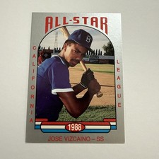 1988 Jose Vizcaino MiLB Rookie Card California League All-Star. rookie card picture