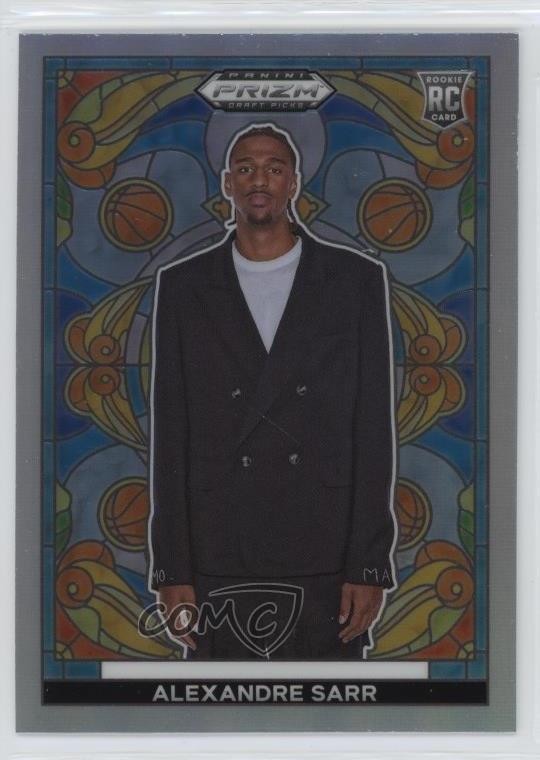 2024 Panini Prizm Draft Picks Stained Glass Alexandre Sarr #10 Rookie RC