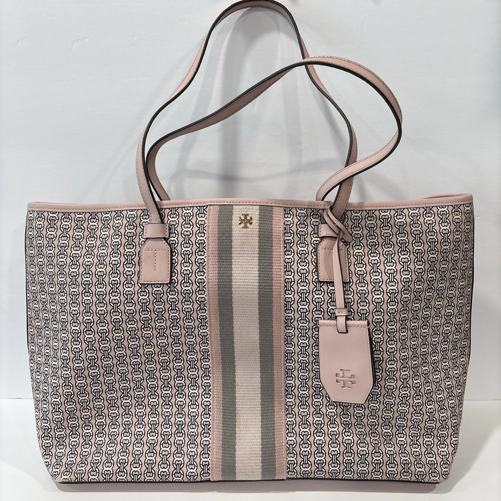 Borsa grande Tory Burch Gemini Link rosa (vedi foto)