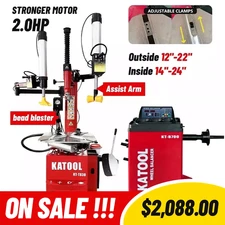 Tire Changer Machine KATOOL KT-T830 and Wheel Balancer KT-B700 Garage Equipment