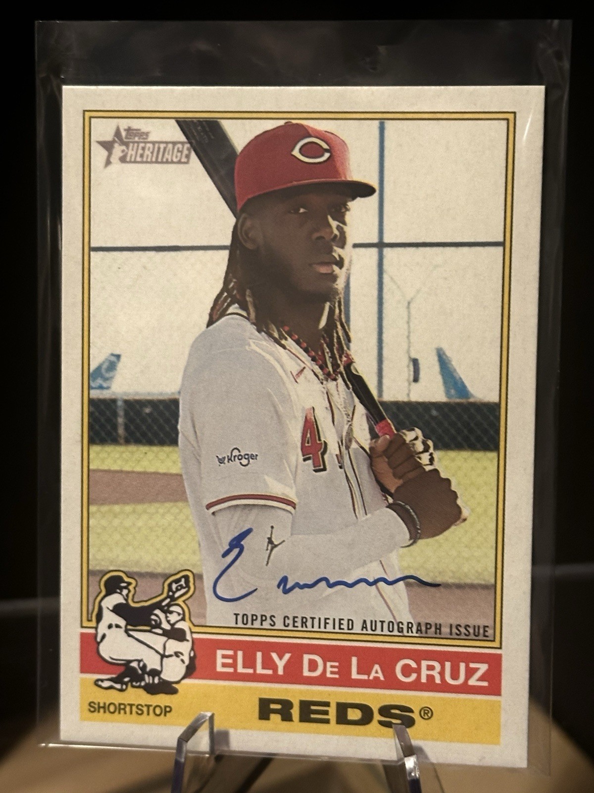 2025 Topps Heritage High Number Elly De La Cruz Real One Autograph #ROA-ED Reds