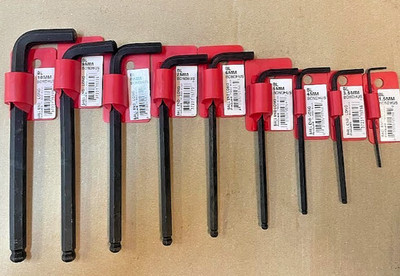 Bondhus 9-teiliges langes Sechskantschlüssel-Set mit Kugelkopf (Nicht-Standard-Mix), 1,5 mm-10 mm