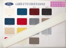 1987 FORD KE LASER & TX3 Australian Colour Chart HATCH SEDAN WAGON GL GHIA 4WD