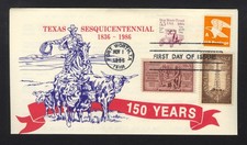Cubierta de evento Texas Sesquicentennial 1986 - Fort Worth, Texas 150 años