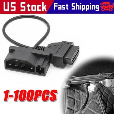 7 Pin OBD1 to OBDII 16 Pin Auto Diagnostic Tool Adapter Cable fit For FORD EFI