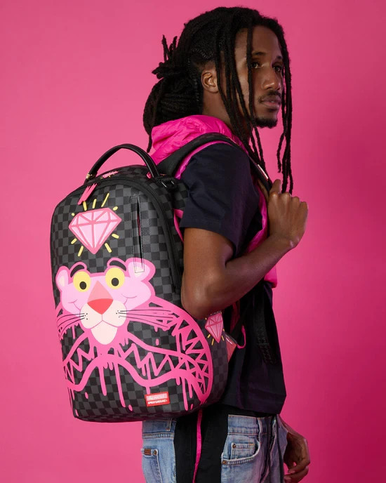 Sprayground Pink Panther Heist Getaway Backpack Mochila Bookbag