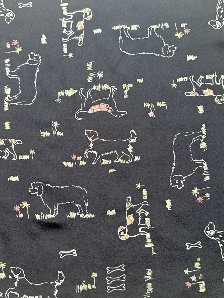 Bufanda Talbots 100 % seda estampado perro Foto 2 de 4