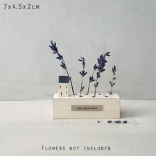Dried Flower Bar House Small Display Rustic Home Decor Gift Beige Love Grows