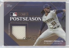 2024 Topps Series 1 Postseason Performance Relics Gold 14/25 Freddy Peralta my8