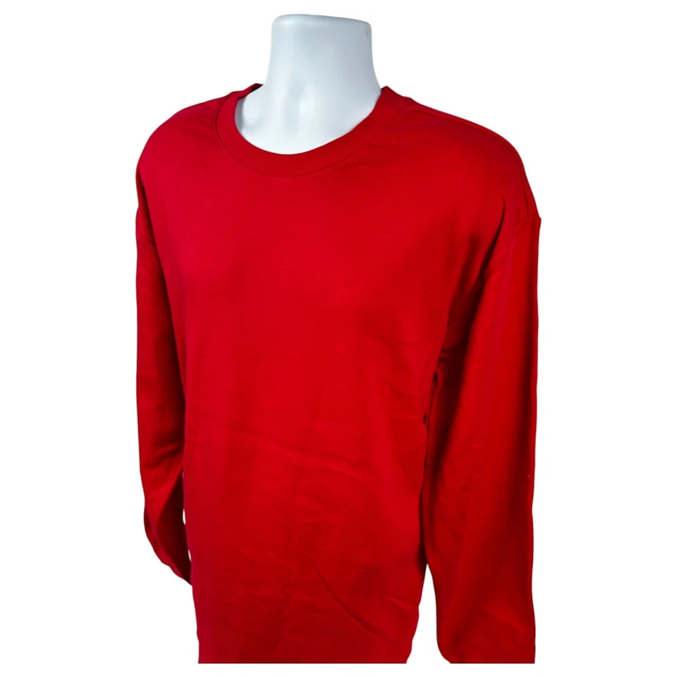 Sudadera polar acogedora ecológica de ropa alternativa para hombre ultra suave (rojo manzana) Foto 3 de 4