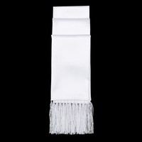 White Plain Satin Dress Scarf Casual Formal Fancy Suit Accessory by DQT