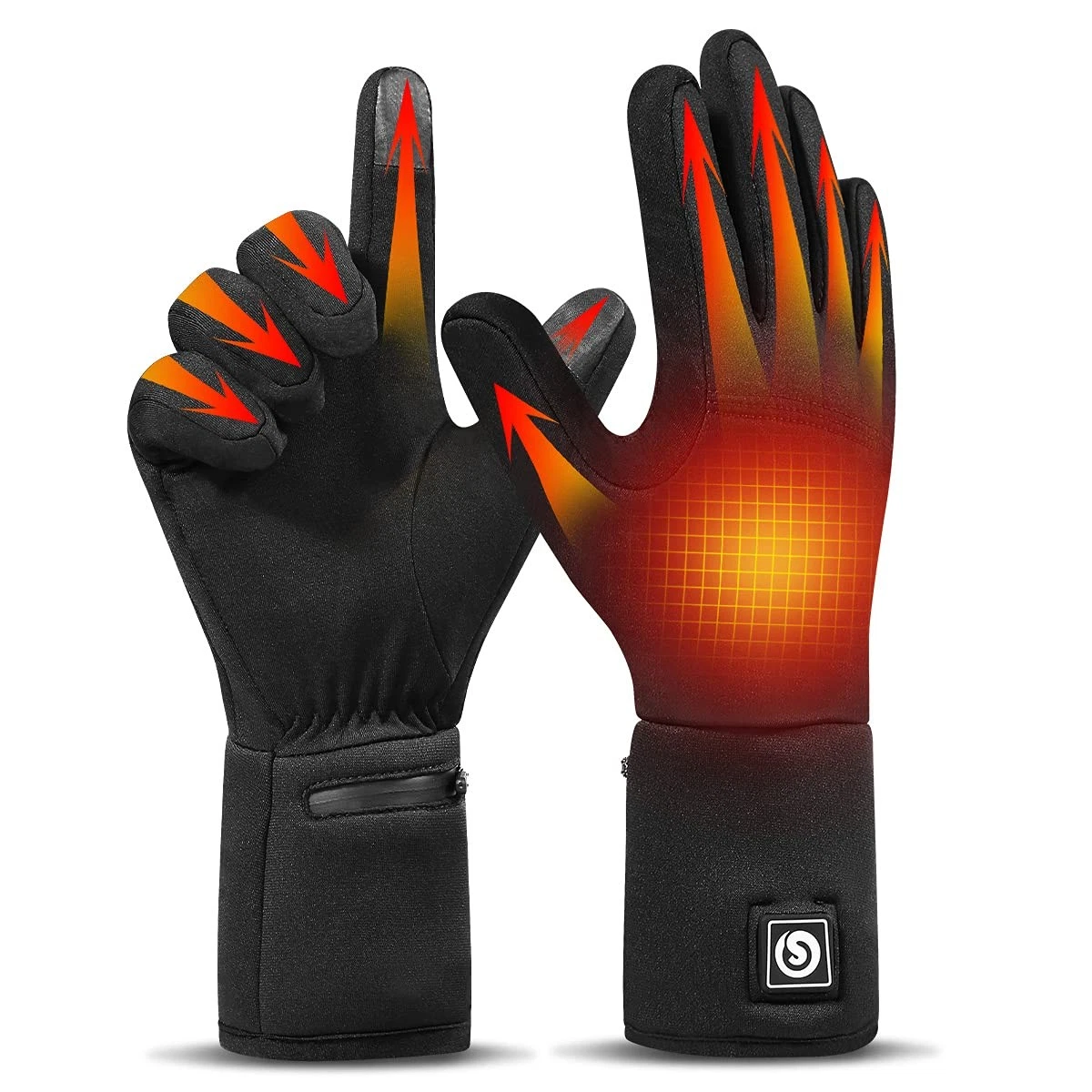 SAVIOR HEAT Heated Gloves, Battery Electric Glove Medium-Large, Black