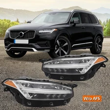 For 2019-2024 Volvo XC90 Left & Right Headlight Front LED Lamp Assembly W/o-AFS