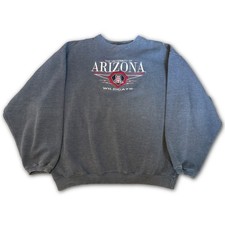 Vintage University of Arizona Wildcats Embroidered Sweatshirt Size Large