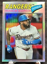 2026 Topps Heritage Adolis Garcia Chrome Refractor #384 Rangers