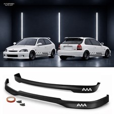 For 99-00 Honda Civic Ek 3dr Hatchback Type R Style Front Rear Bumper Lip Kit