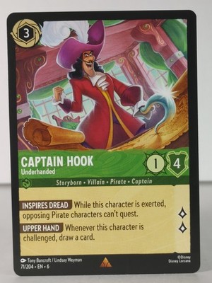Captain Hook - Underhanded - Azurite Sea - 71/204 - Rare - C