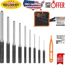 Lightweight 9-Piece Pin Punch Set in Solid Nylon Pouch - Built to Last