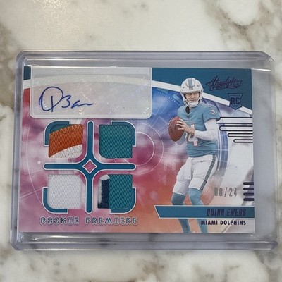 2025 Panini Absolute Quinn Ewers RPA /24 Quad Patch Miami Dolphins
