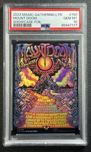 MOUNT DOOM PSA 10 2023 MTG MAGIC LORD OF THE RINGS #0750 SHOWCASE FOIL 177