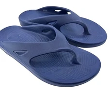 OOFOS OOLALA Navy Blue Recovery Flip Flops Sandals Men US M9 W11 EU 42
