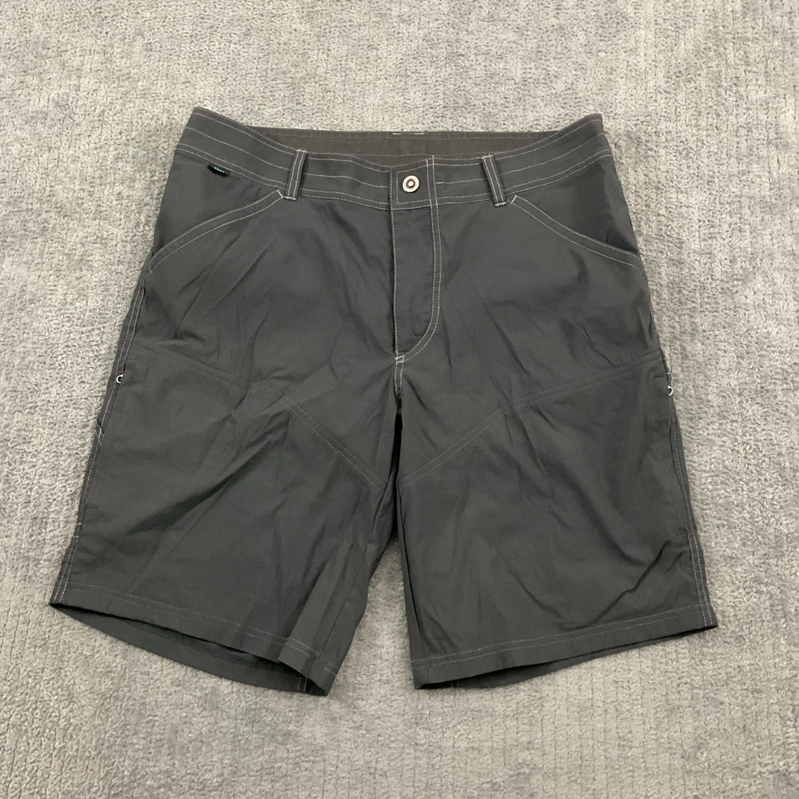 Kuhl Shorts Mens 36 Black Born In The Mountains Cargo Hiking Outdoor