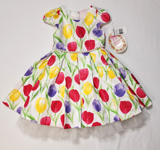 AMERICAN PRINCESS PARTY DRESS LAYERED CRINOLIN BLOOMERS sz 4 NWT NEW Colorful