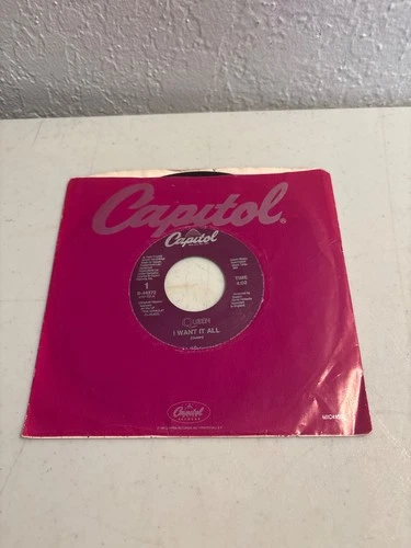 QUEEN - I WANT IT ALL / HANG ON IN THERE 7" 45 RPM VINYL SINGLE VG+/NEAR MINT