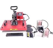 6 in1 Combination section heat press machine printing hat, Baking pan, T-shirt U