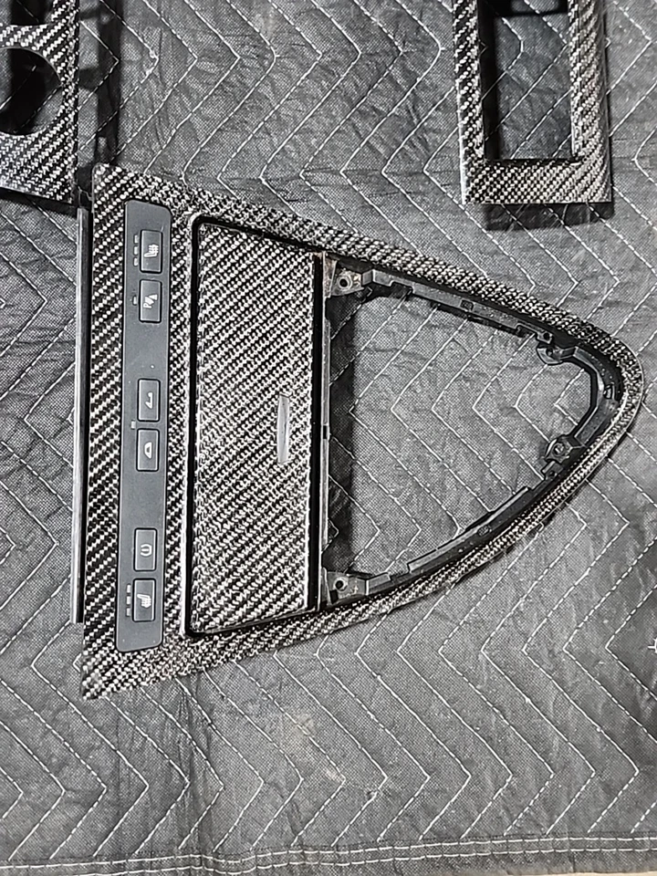 06-10 BMW M6 E63 E64 645 650 fibra de carbono bisel interior juego de molduras OEM raro #0042 Foto 3 de 4