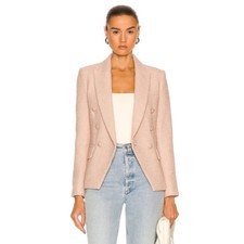 L'agence Women's Kenzie Tweed Blazer Petal - Size 4