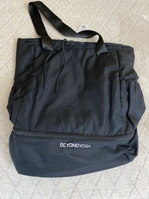 Beyond Yoga Convertible Backpack Black Zipped Pockets New  display picture 2