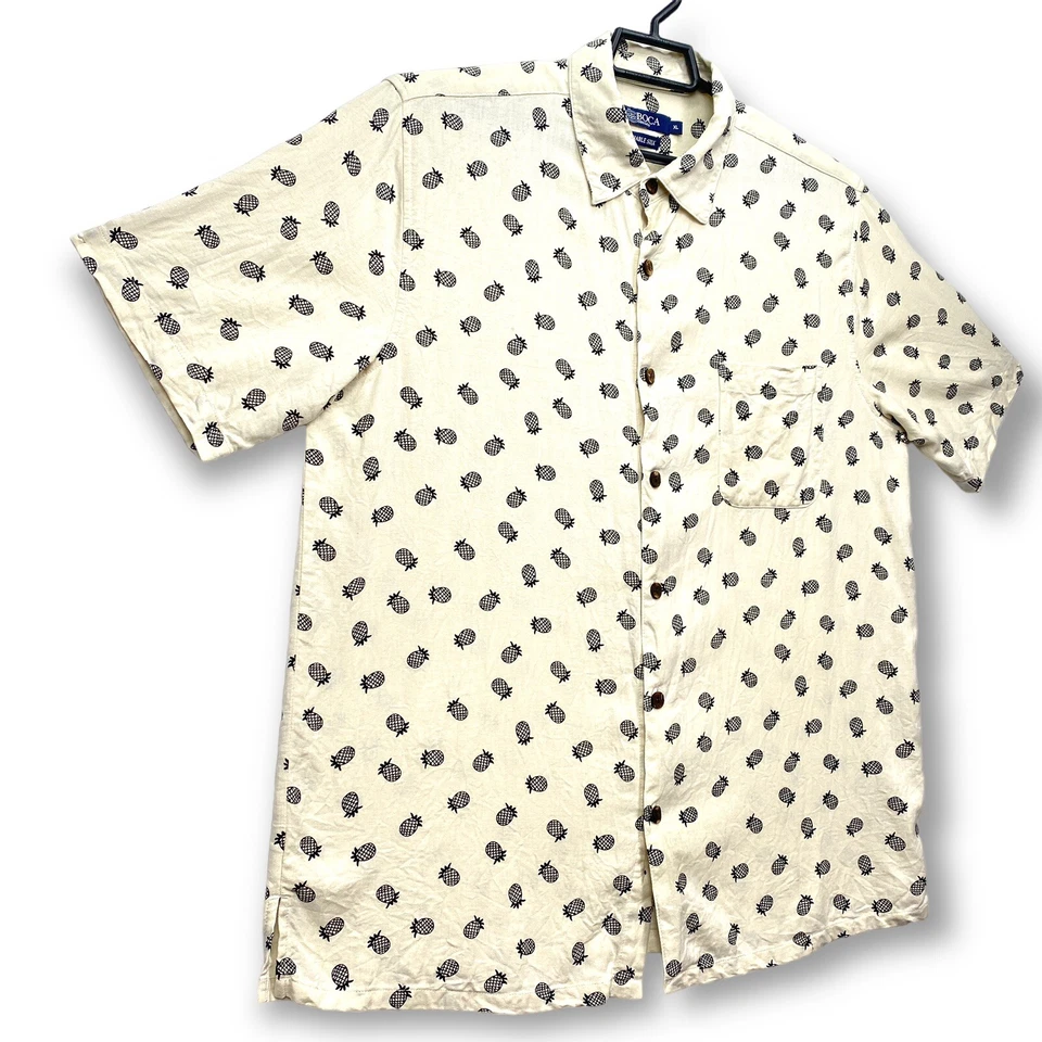 Camisa de seda Boca Classics Island Wear para hombre piñas hawaianas XL Foto 2 de 4