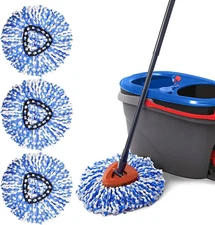 YWSHF 3 Pack Spin Mop Heads Replacement Compatible with Ocedar Rinseclean 2 Tank