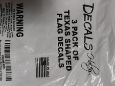 Decals By Haley 3 Pack Of Texas Shaped Flag Decals