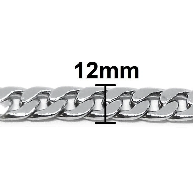 Chicago White Sox Mens Womens 12mm Wide Link Stainless Chain Bracelet Gift D4 - Image 3 of 4