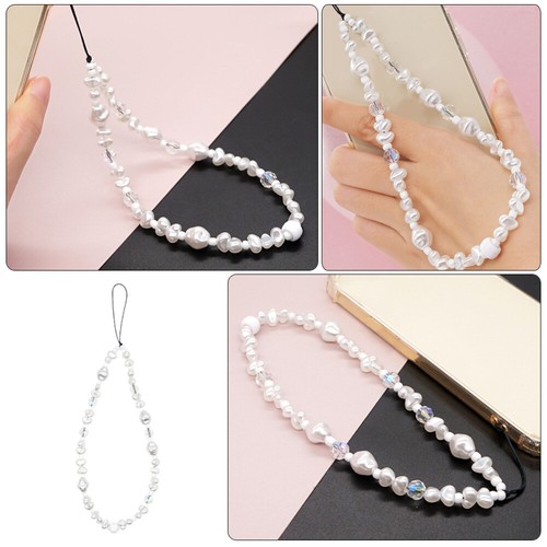 Imitation Pearl Mobile Phone Charm Universal Cell Lanyard Chains - Zdjęcie 12 z 12