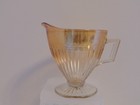 Vintage 1930's Economy Glass Co Round Robin Iridescent Marigold Carnival Creamer — photo 3