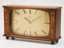 Diehl ATO-MAT alte Tischuhr Stiluhr 970-6005 Holz 1976 NOS/OVP; K85 819