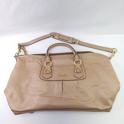 Coach Large Leather Ashley Convertible Satchel Handbag F15447 Purse Tote eBay