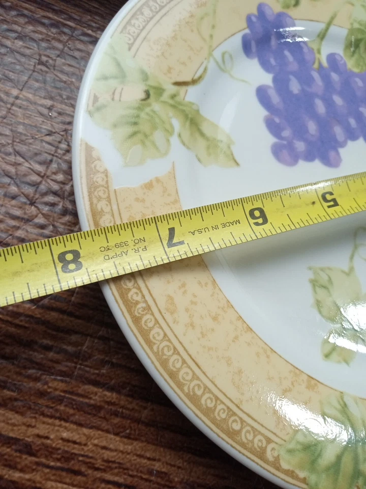 Juego de 4 platos de ensalada Gibson Fruit Grove (uvas) 7 1/2" Foto 4 de 4