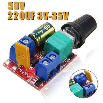 3~35V 12V 24V 5A PWM DC Motor Speed Controller Adjustable Switch LED Fan Dimmer