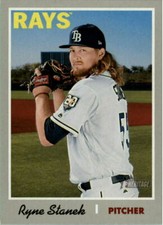 2019 Topps Heritage #392 Ryne Stanek Tampa Bay Rays